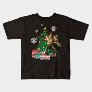 Goro Around The Christmas Tree Mortal Kombat Kids T-Shirt